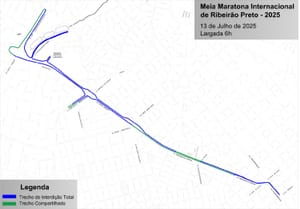 13ª Meia Maratona Internacional de Ribeirão Preto provoca interdições e orienta motoristas para rotas alternativas
