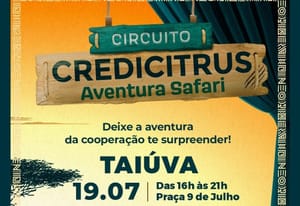 Circuito Credicitrus leva aventura e solidariedade à praça central de Taiúva neste sábado