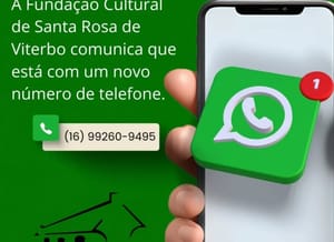Fundação Cultural de Santa Rosa de Viterbo disponibiliza novo contato via WhatsApp