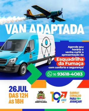 Jaboticabal oferece transporte acessível para show da Esquadrilha da Fumaça no Aeroporto Municipal