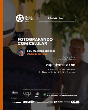Aprenda a fotografar com celular: oficina gratuita acontece no Centro Cultural Palace em 23 de agosto