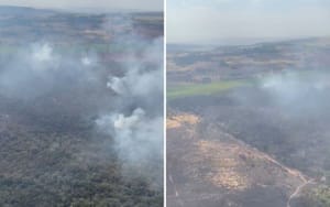 Avião é acionado para reforçar combate a incêndio que atingiu Estação Ecológica em São Simão