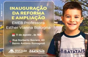 Batatais entrega obras de ampliação da EMEB Esther Vianna Bologna na próxima segunda