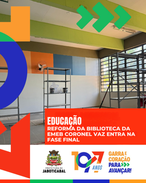 Biblioteca de Jaboticabal entra na reta final de reforma e reabre na semana de 18 a 24 de agosto