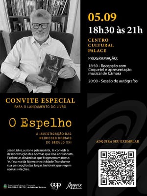 Centro Cultural Palace recebe lançamento de obra sobre neuroses sociais