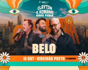 Clayton e Romário anunciam apresentação com Belo na i9 Academy em 18 de outubro