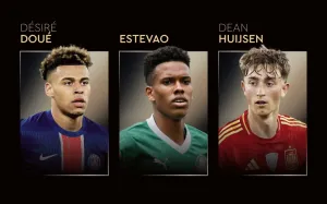 Franca dá as caras na Bola de Ouro: Estêvão é único brasileiro entre indicados ao Troféu Kopa