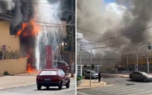 Incêndio atinge loja de utilidades no Jardim Sumaré; três pessoas receberam atendimento