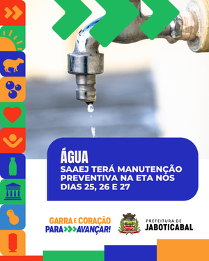 Manutenção na ETA de Jaboticabal pode provocar queda no abastecimento entre 25 e 27 de agosto