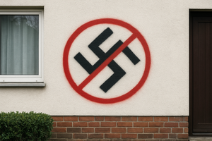 Símbolo nazista é pichado em ao menos quatro casas no bairro Antônio Marincek