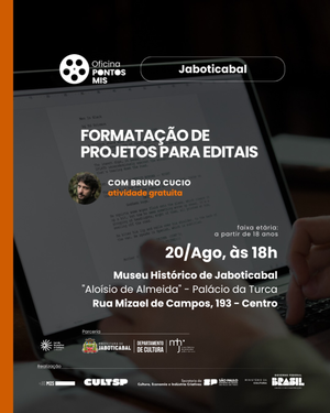 Oficina gratuita em Jaboticabal vai ensinar a formatar projetos para editais