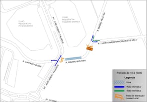 Bairro Recreio das Acácias terá interdições a partir desta quarta-feira
