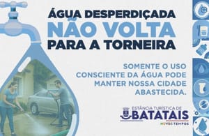 Batatais reforça campanha para reduzir consumo de água durante estiagem