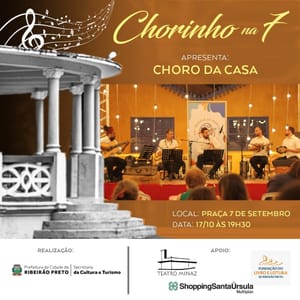 Chorinho retorna à Praça Sete com apresentação gratuita do Choro da Casa