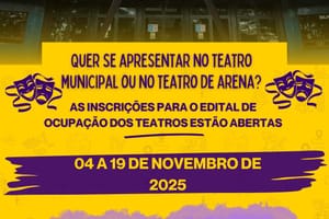 Secretaria de Cultura abre inscrições para ocupação dos teatros no 1º semestre de 2026