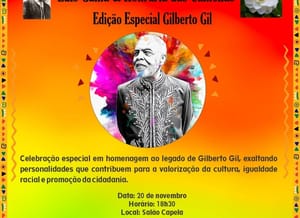 Santa Rosa de Viterbo promove cerimônia em homenagem a Gilberto Gil no Dia da Consciência Negra