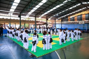 Festival de Judô do SuperAção reúne 100 alunos da rede municipal em apresentação nesta terça