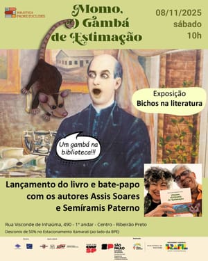 Biblioteca Padre Euclides prepara exposição interativa e lançamento infantil para 8 de novembro