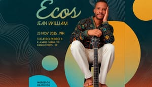 Tenor Jean William apresenta novo álbum autoral 'ECOS' em concerto gratuito no Pedro II