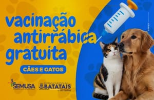 Vacinação antirrábica para cães e gatos tem datas marcadas em Batatais