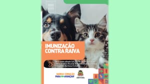 Jaboticabal fará vacinação antirrábica gratuita para cães e gatos no sábado