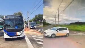 Passageira fratura clavícula após freada brusca de ônibus em Ribeirão Preto