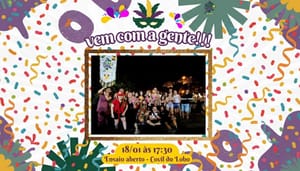 Bloco Toca Tatu faz ensaio aberto e promete colorir as ruas do Jardim Paulistano no domingo