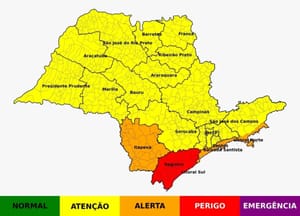Defesa Civil prevê chuva persistente no litoral e alerta Ribeirão Preto para pancadas no fim de semana