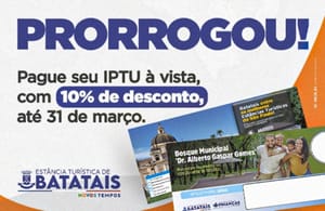 Batatais amplia prazo para pagamento do IPTU e da taxa de lixo; vencimento vai para 31 de março