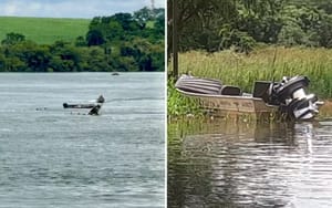 Trio de policiais ambientais fica ferido após abordagem a barco irregular no Rio Grande, em Colômbia