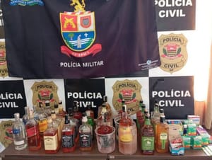 Polícias Civil e Militar realizam operação na Cohab 4 contra venda de produtos adulterados em Jaboticabal