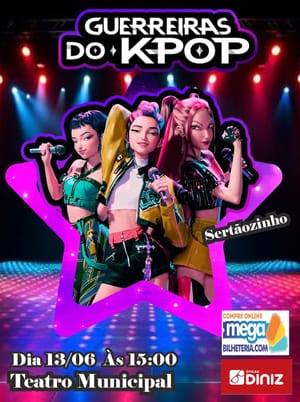 Espetáculo infantil 'As Guerreiras do K‑Pop' estreia em Sertãozinho no dia 13 de junho