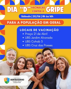 Sertãozinho terá mutirão de vacinação contra a gripe no sábado