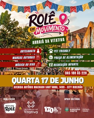 Rolê em Movimento leva música, gastronomia e economia criativa à City Ribeirão nesta quarta