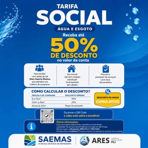 Tarifa Social: como obter até 50% de desconto na conta de água e esgoto em Sertãozinho
