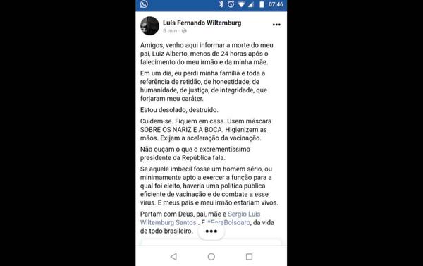 Jornalista Perde Pai, Mãe E Irmão Para A Covid Em 24H