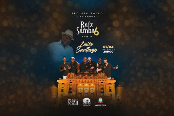 Grupo Raiz Samba6 leva homenagem a Emílio Santiago ao Theatro Pedro II em abril